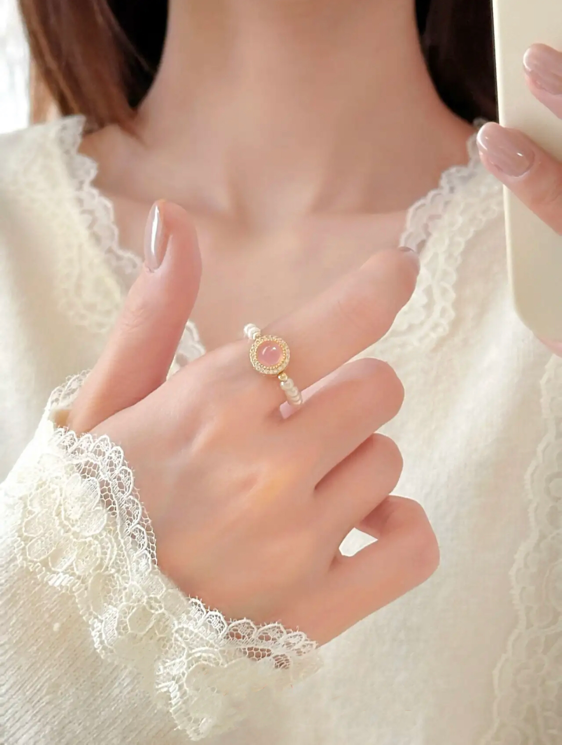 PINK STAR RING