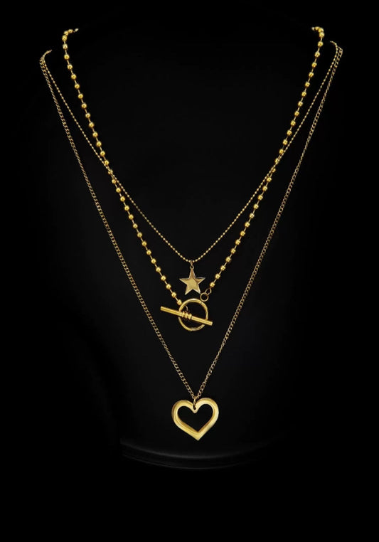 Collier Étreinte Doré