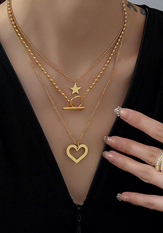 Collier Étreinte Doré