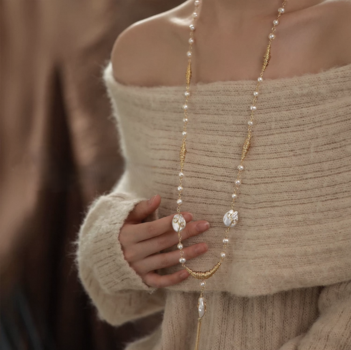 Pearl Cascade Necklace