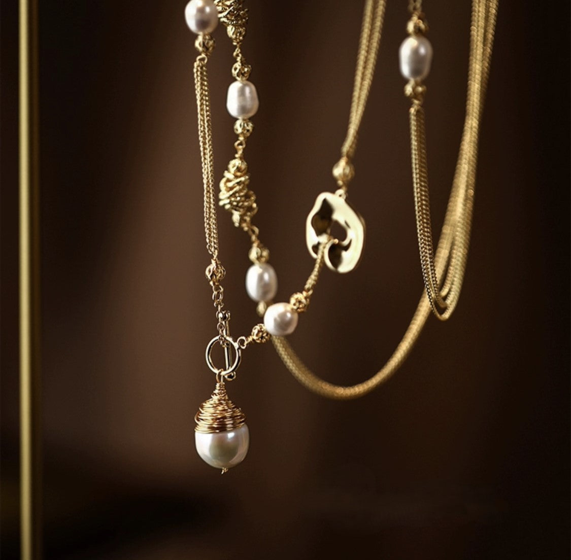 COLLIER DE PERLES GOLDEN TOUCH