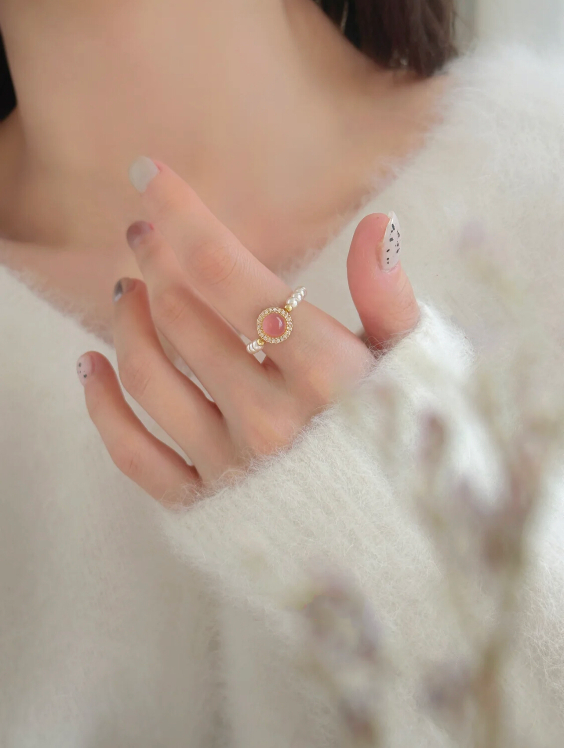 PINK STAR RING