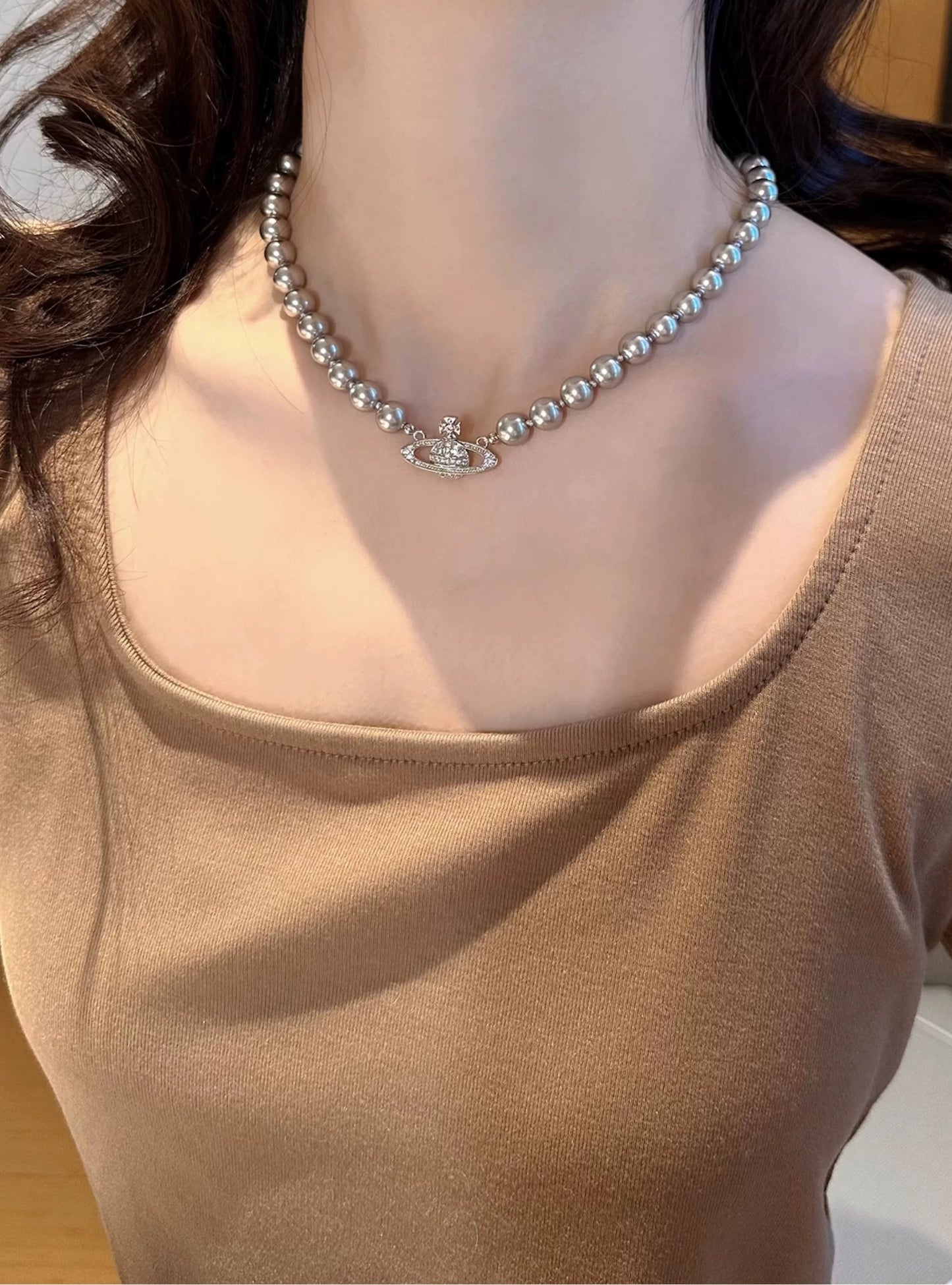 COLLIER BRUME ARGENTÉE