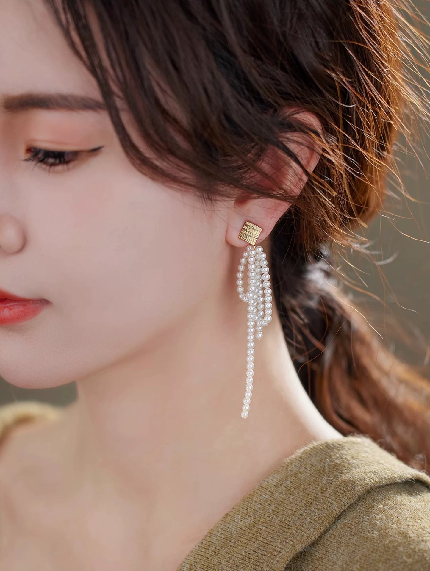 BOUCLES D'OREILLES EN PERLES ECHOING