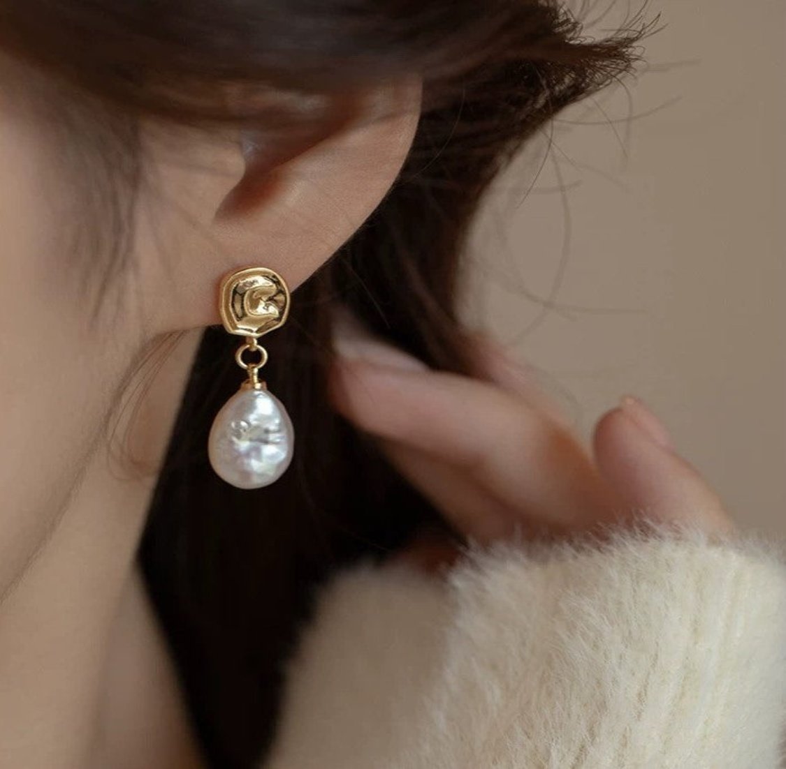 BOUCLES D'OREILLES FINES D'EAU DOUCE