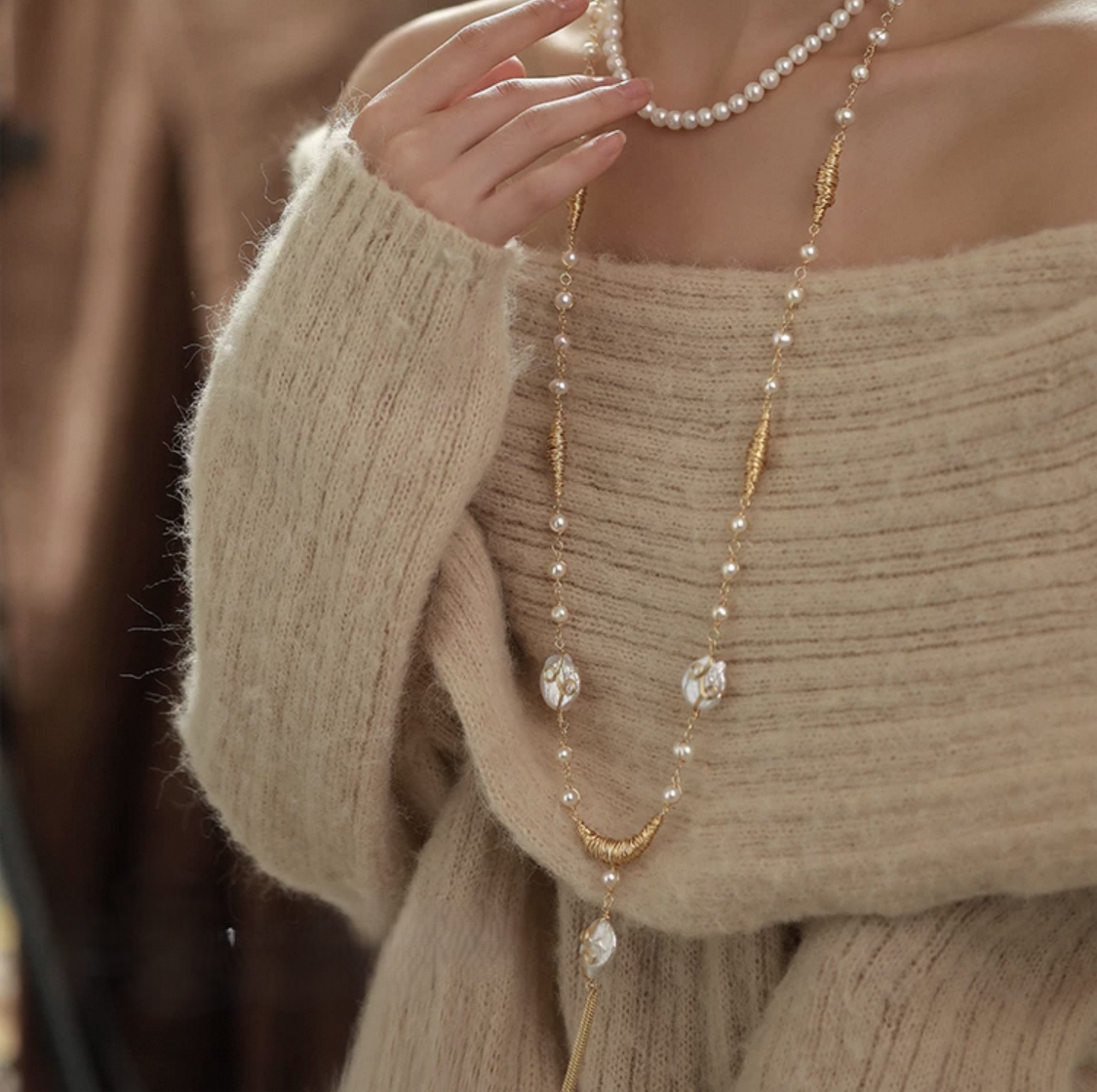 Pearl Cascade Necklace