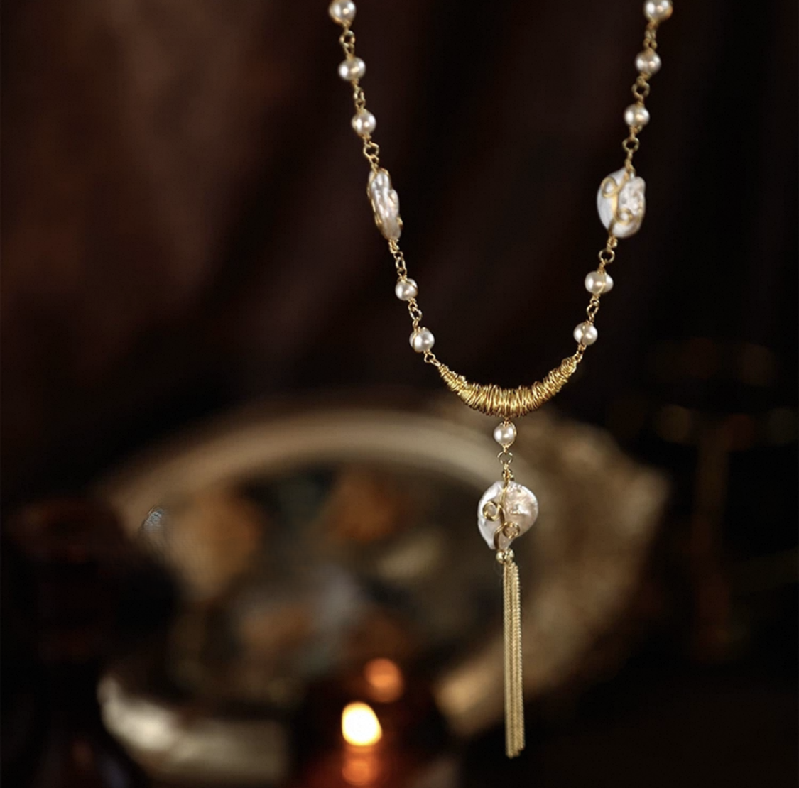 Pearl Cascade Necklace