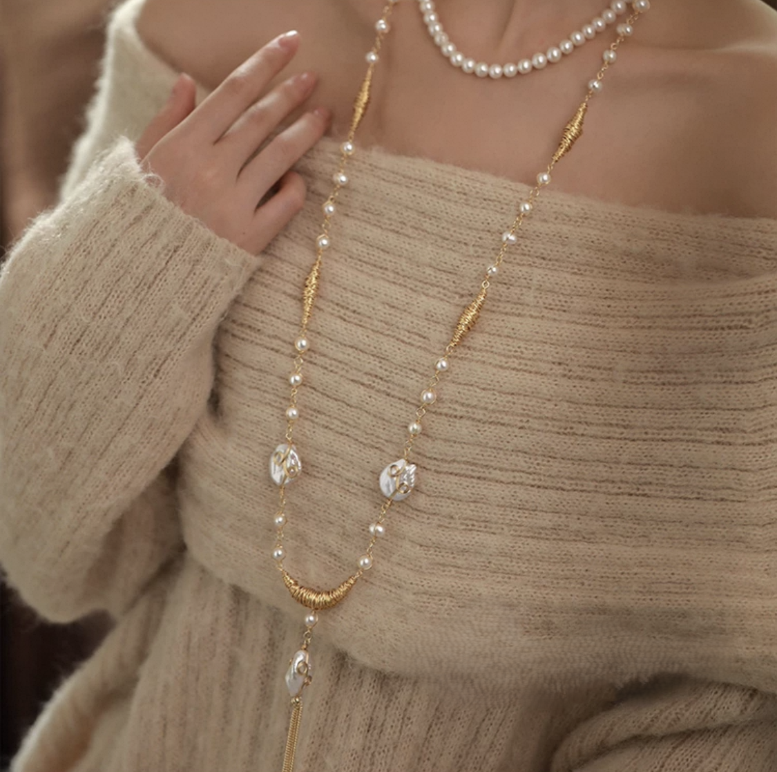 Pearl Cascade Necklace