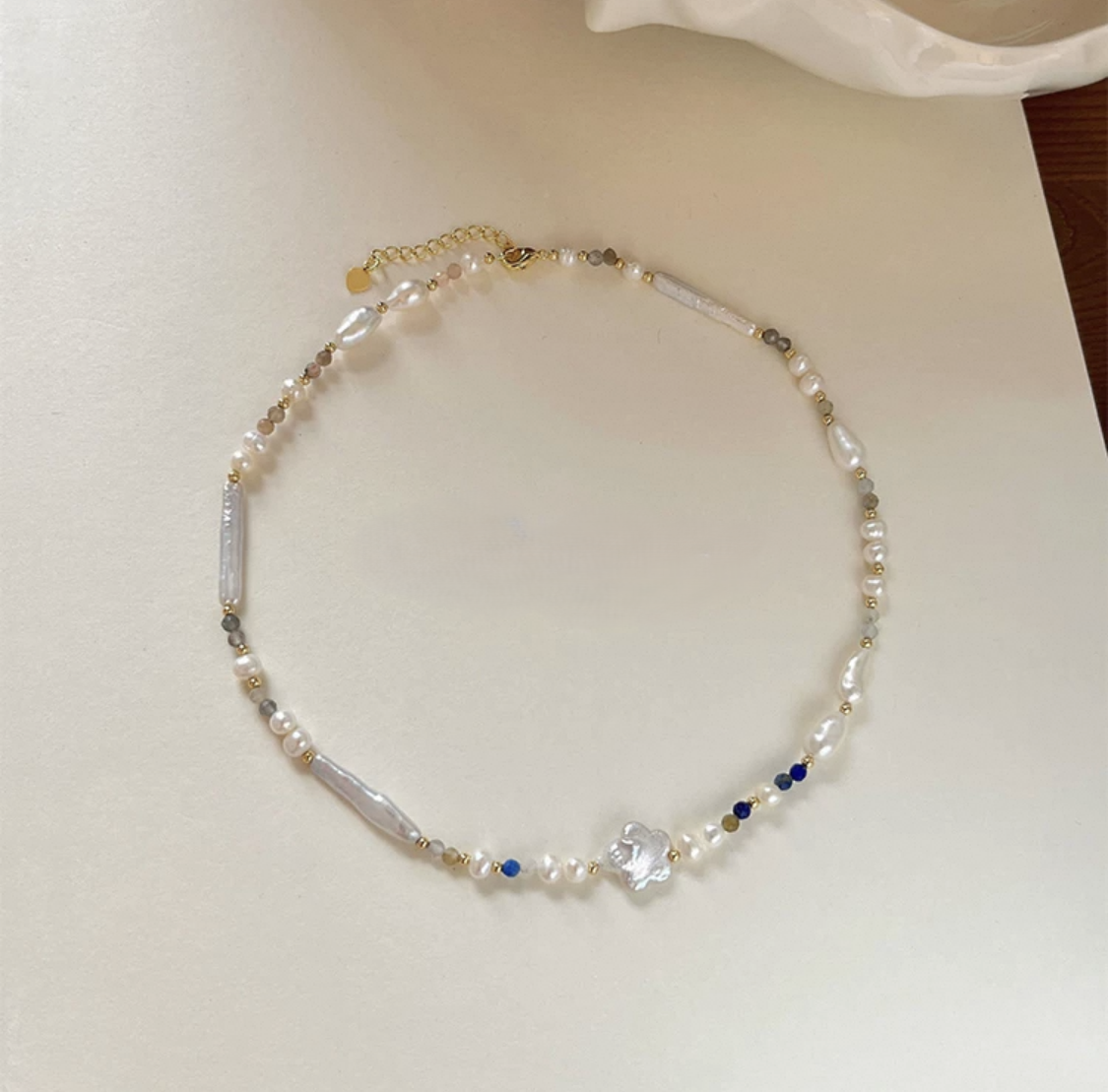 Ochre Pearl Necklace
