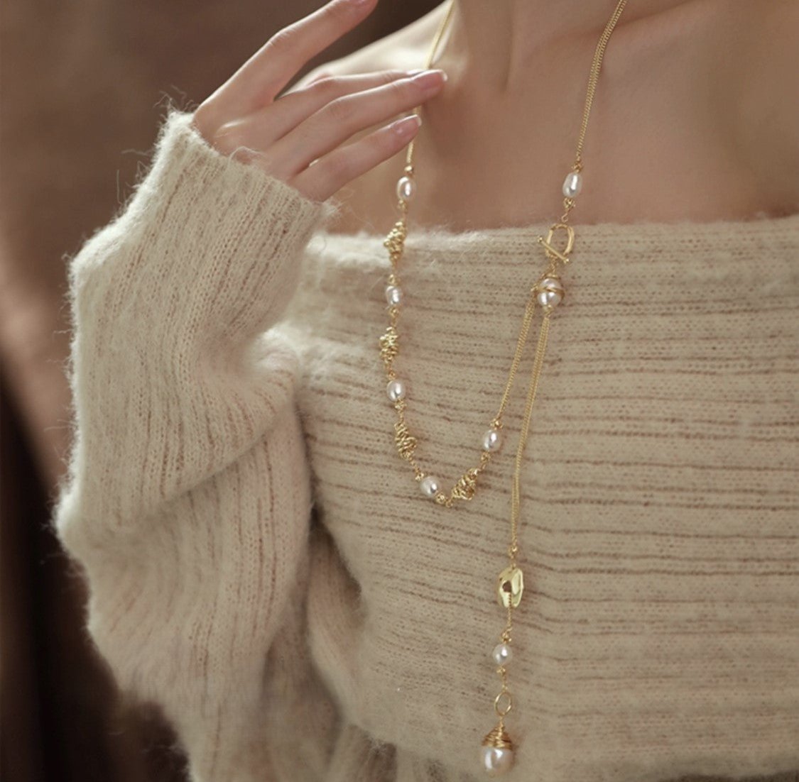 COLLIER DE PERLES GOLDEN TOUCH