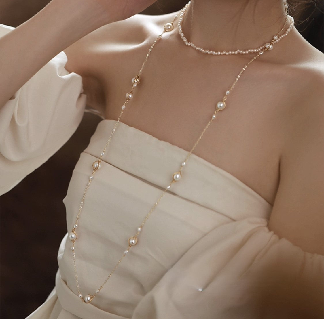 Collier Glided Pearl Elegance