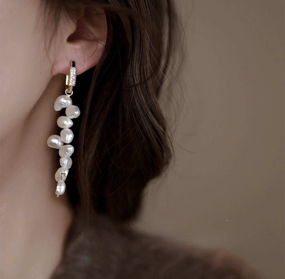 BOUCLES D'OREILLES AFFECTION DIVINE PERLE