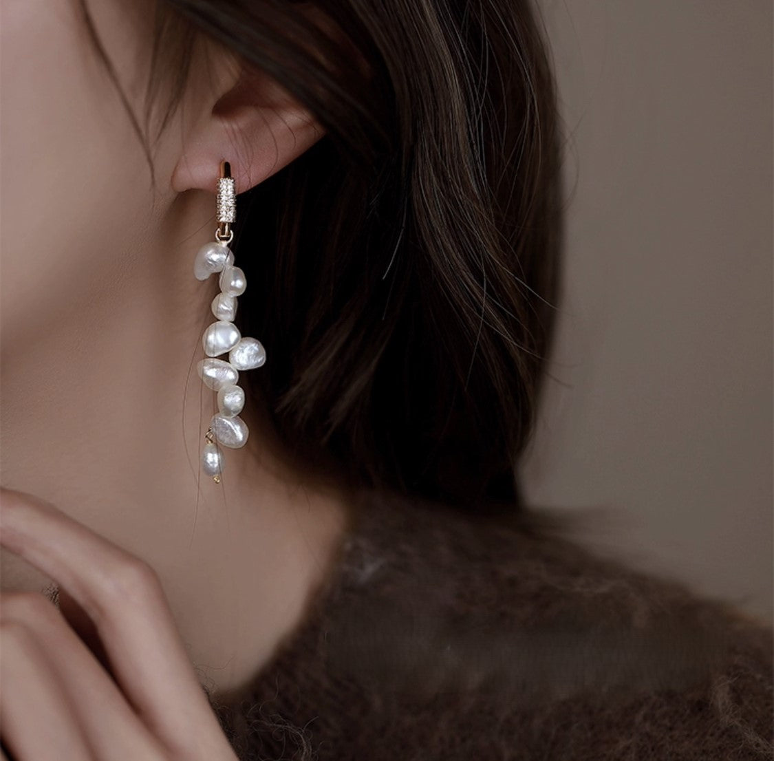 BOUCLES D'OREILLES AFFECTION DIVINE PERLE