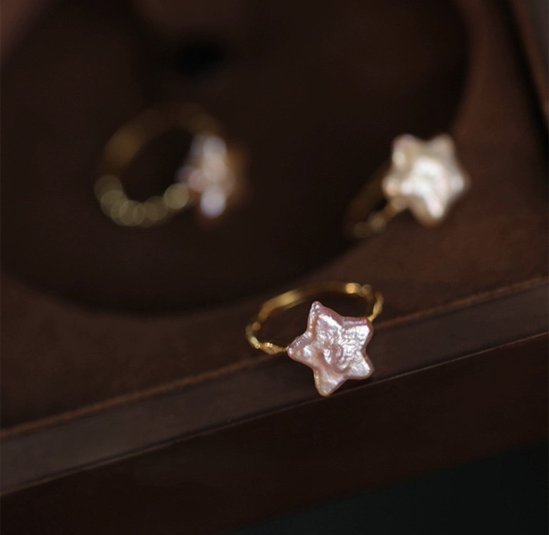 Natural Pearl Star Ring