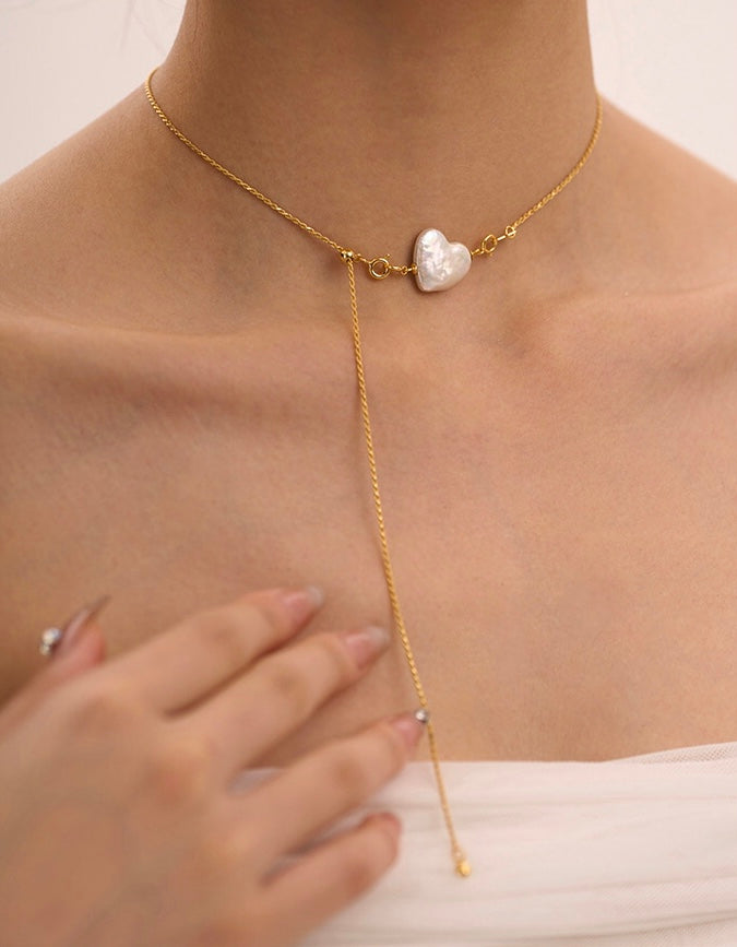 COLLIER DE PERLES D'AMOUR ÉTERNEL