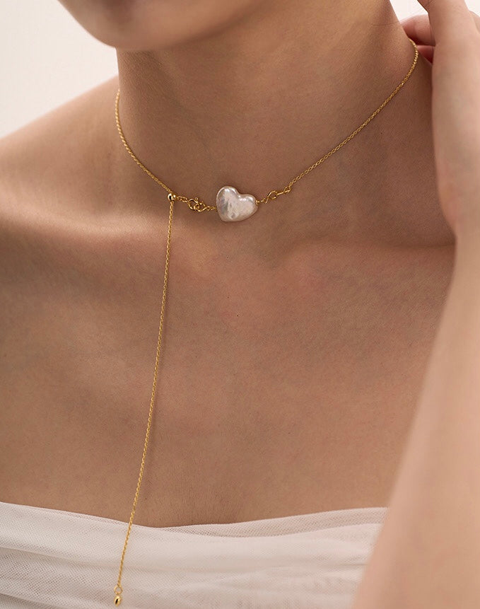 COLLIER DE PERLES D'AMOUR ÉTERNEL