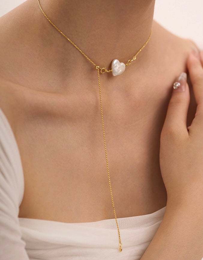 COLLIER DE PERLES D'AMOUR ÉTERNEL