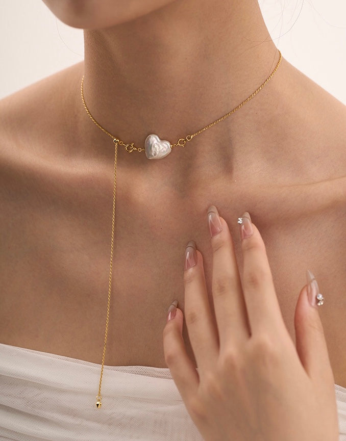 COLLIER DE PERLES D'AMOUR ÉTERNEL