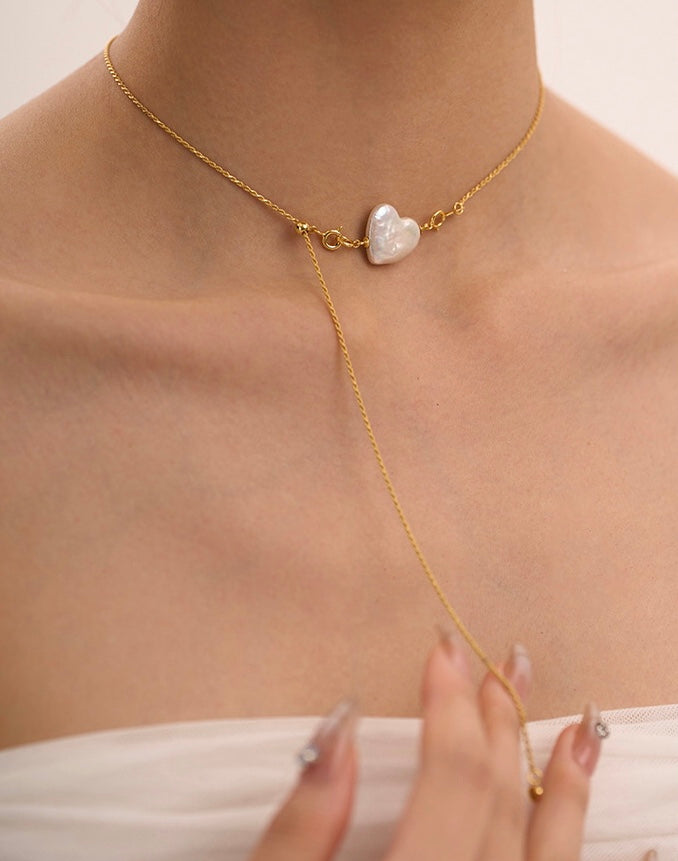 COLLIER DE PERLES D'AMOUR ÉTERNEL