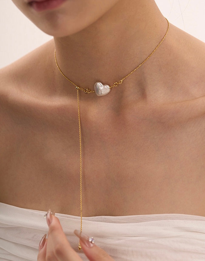 COLLIER DE PERLES D'AMOUR ÉTERNEL