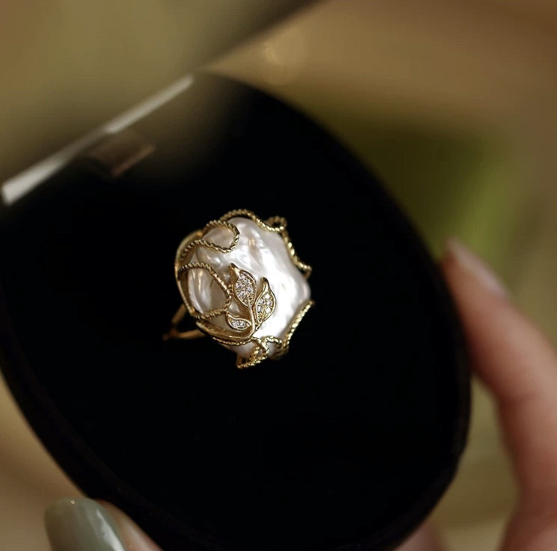 BAGUE PERLE FANTAISISTE