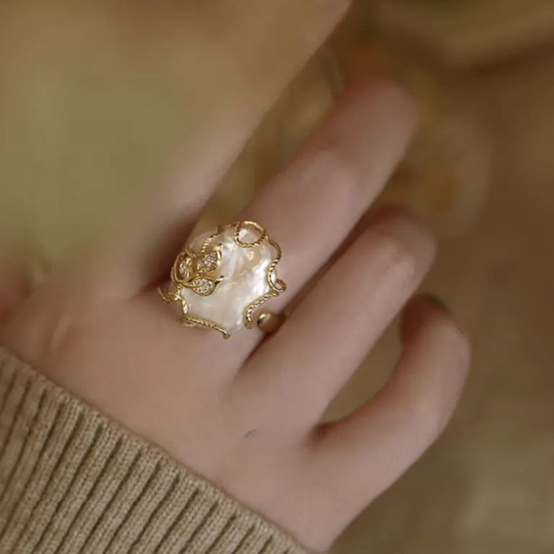 BAGUE PERLE FANTAISISTE