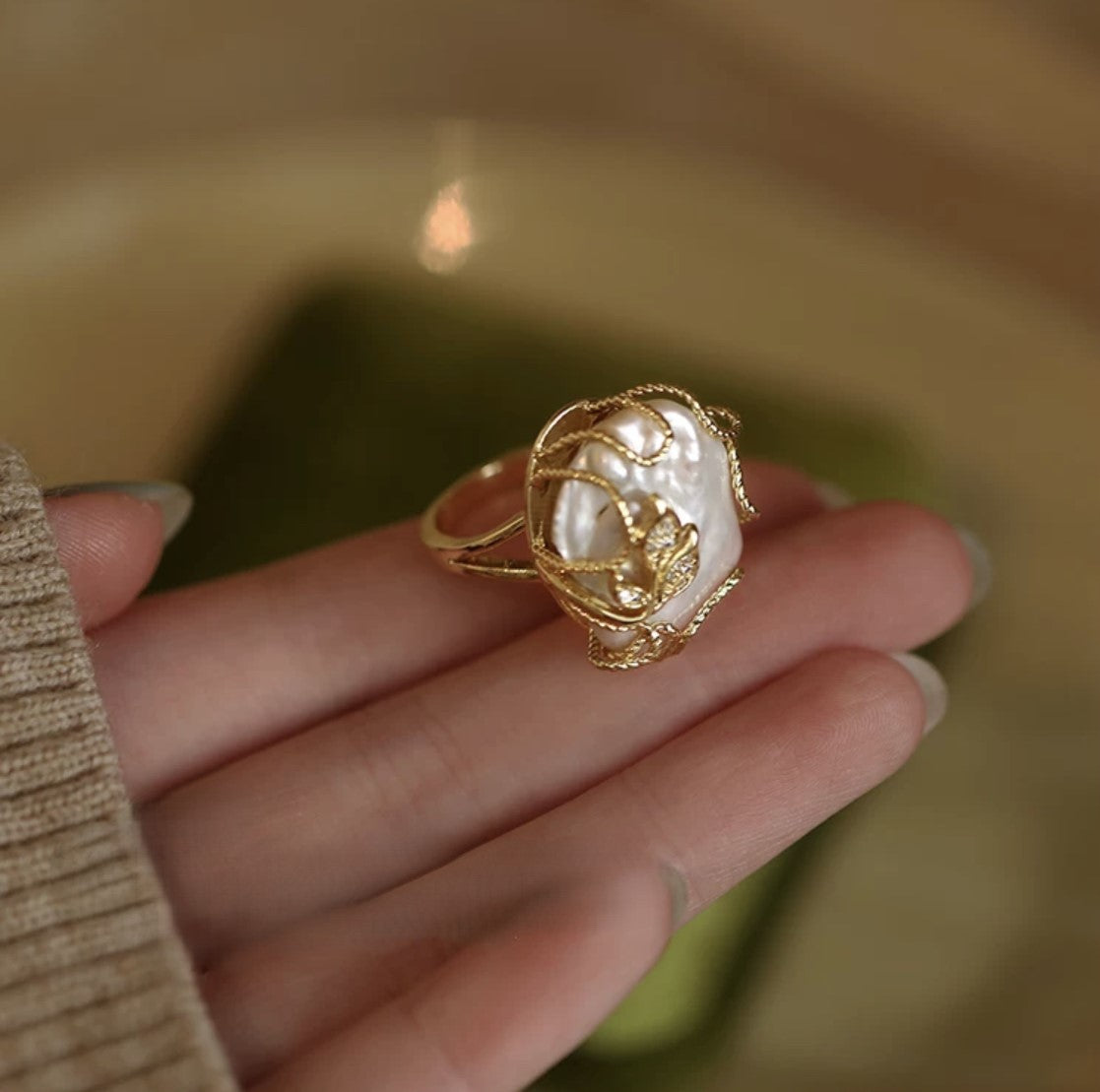 BAGUE PERLE FANTAISISTE