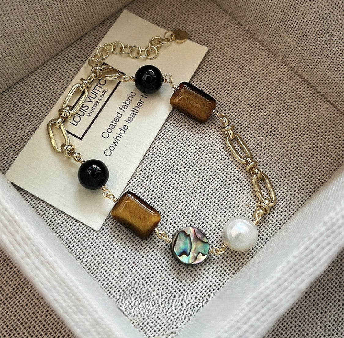 BRACELET PERLE OR SOLEIL