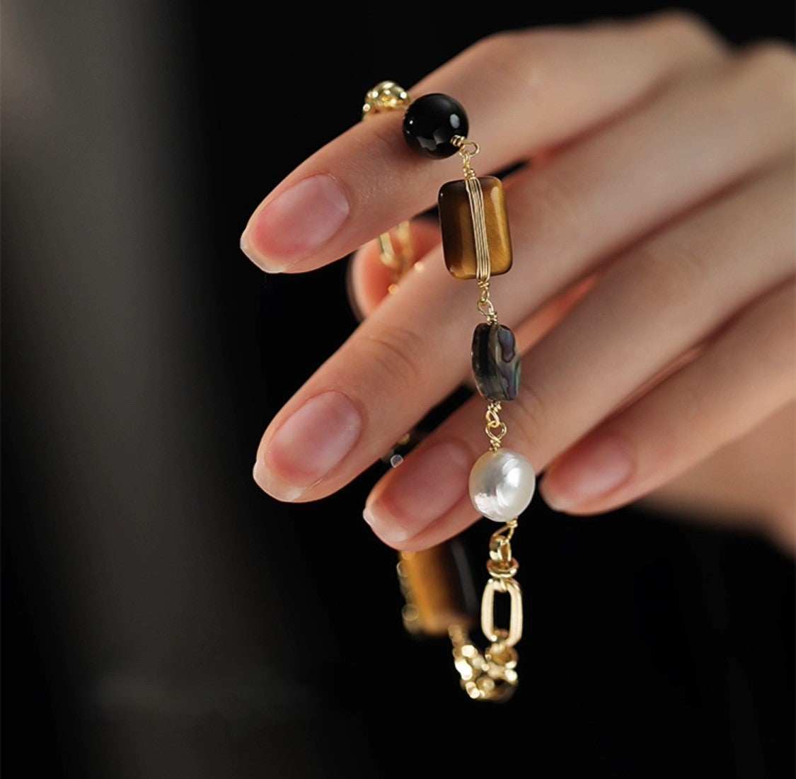 BRACELET PERLE OR SOLEIL