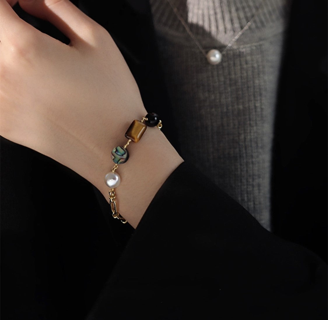 BRACELET PERLE OR SOLEIL