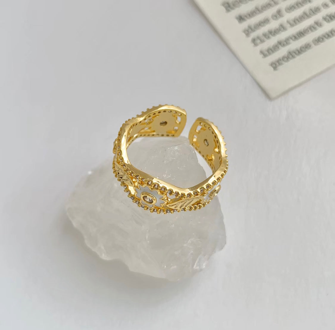 GoldenHalo Ring
