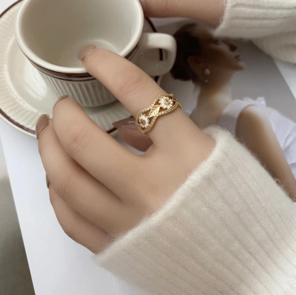 GoldenHalo Ring