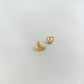 Boucles d'oreilles courbes croissant