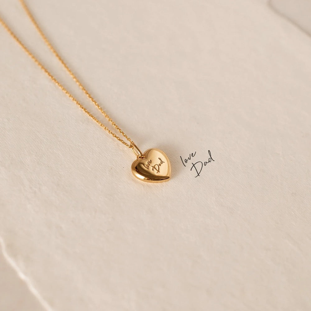 Handwriting with Heart Necklace