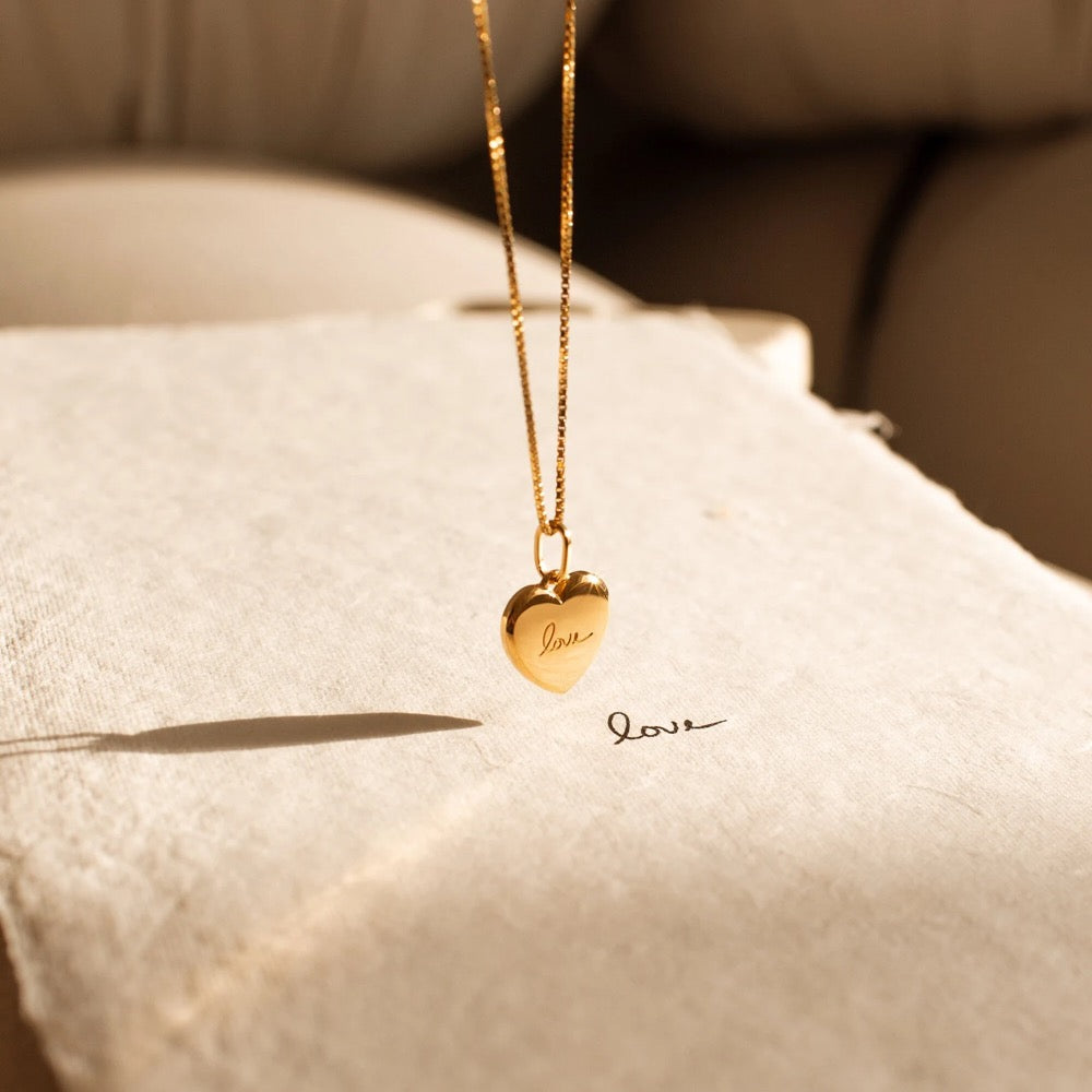Handwriting with Heart Necklace