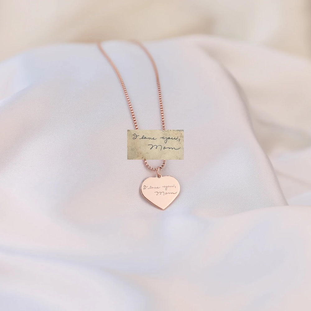 Classic Heart Handwriting Necklace