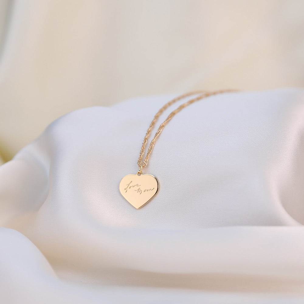 Classic Heart Handwriting Necklace