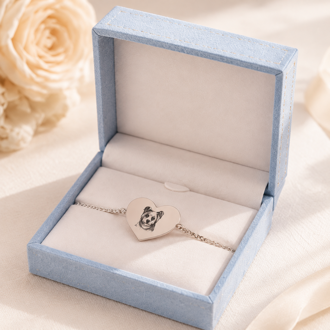 Luxury blue jewelry gift box