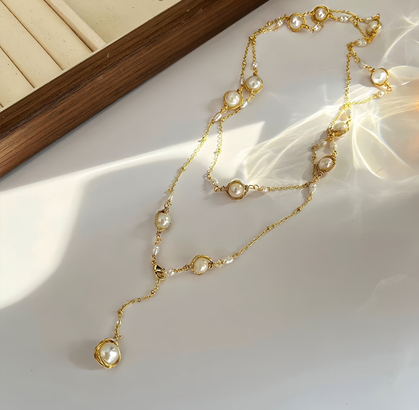 Collier Glided Pearl Elegance