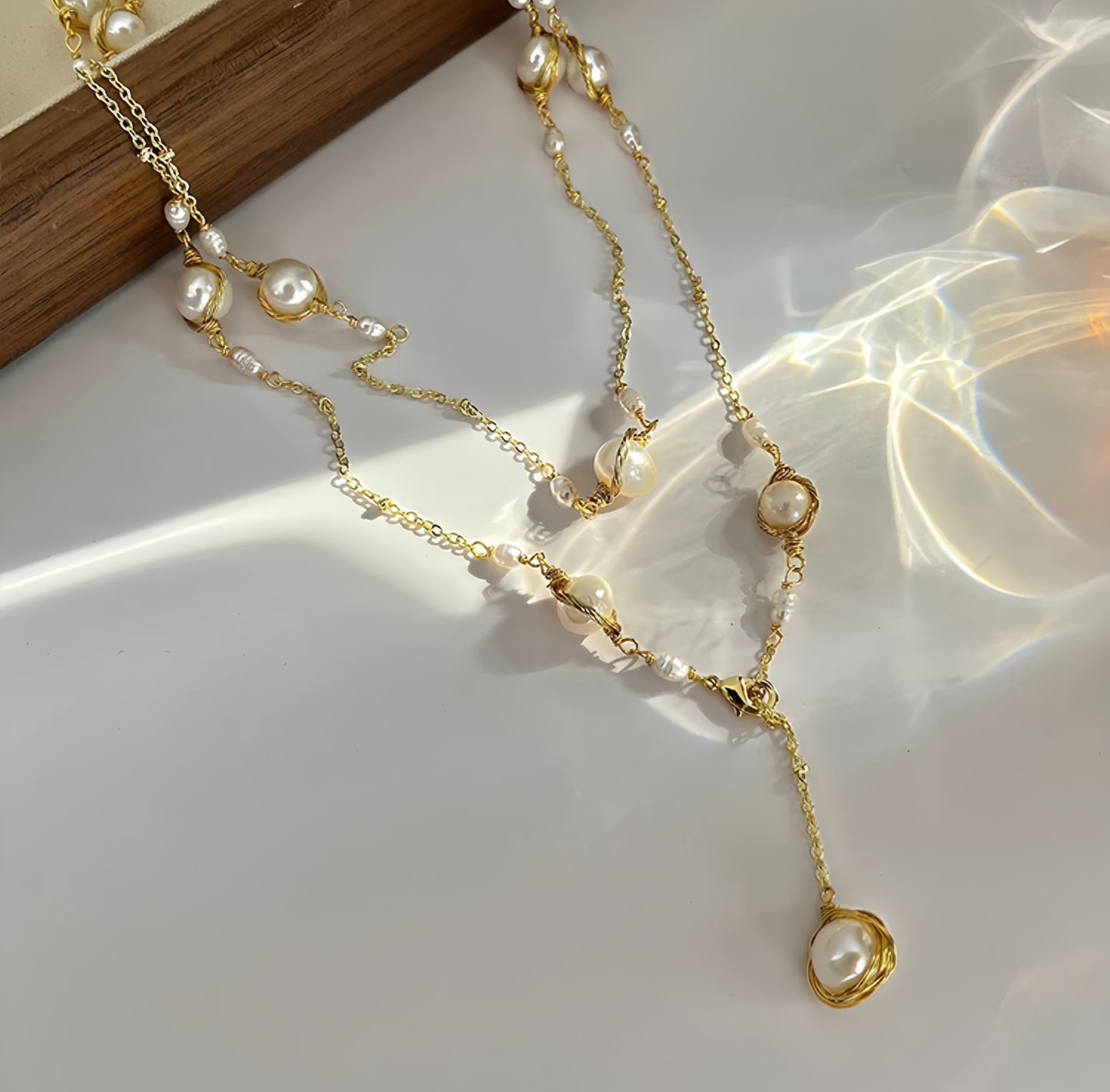 Collier Glided Pearl Elegance